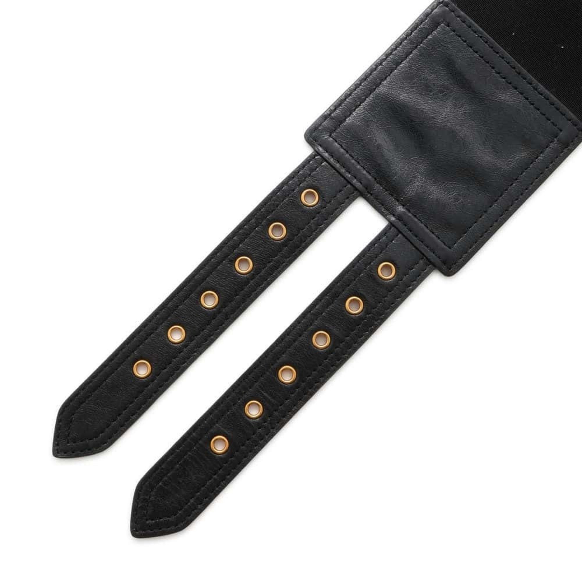 Christian Dior Belt Saddle Leather B0049CNOH Black