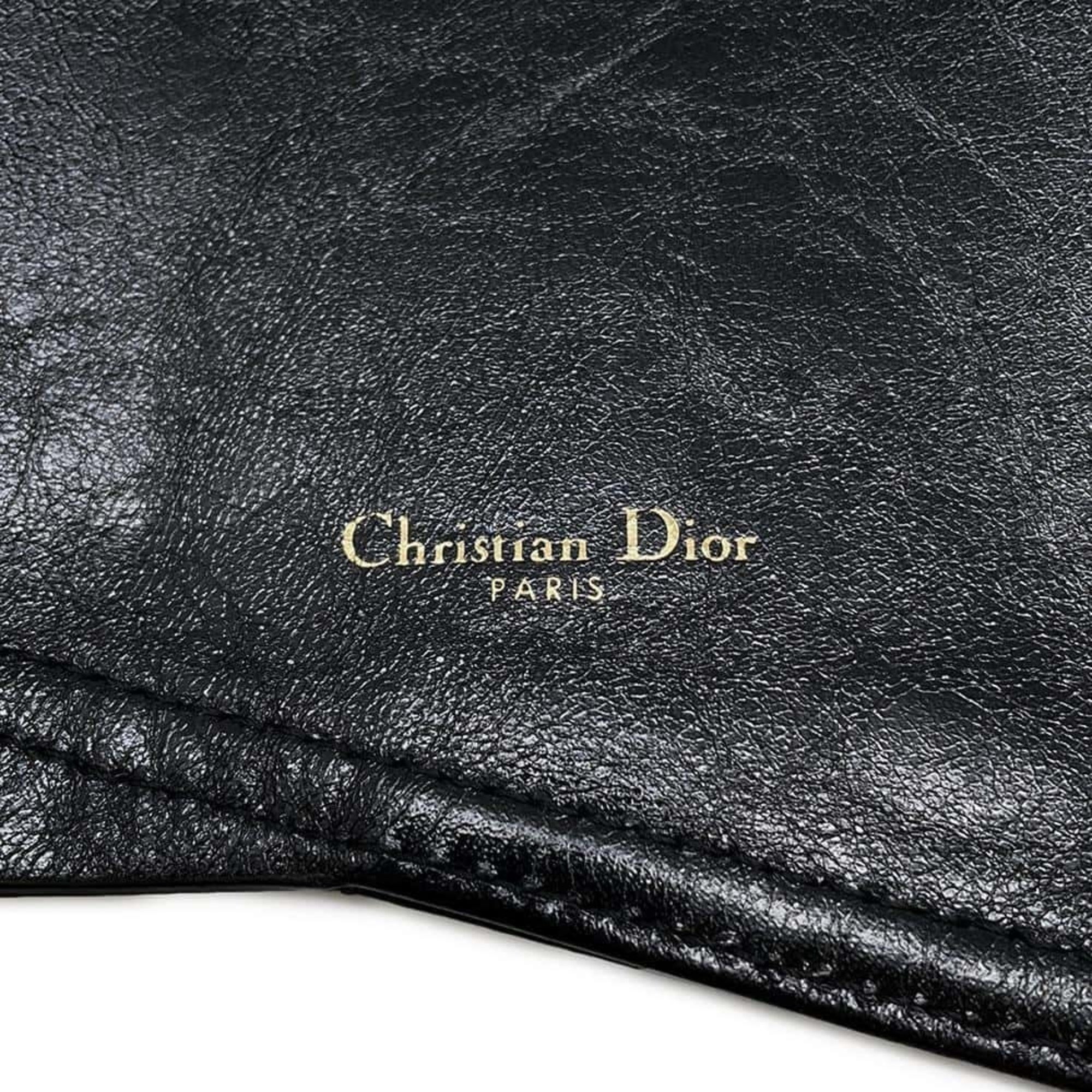 Christian Dior Belt Saddle Leather B0049CNOH Black