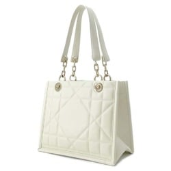 Christian Dior Tote Bag Essential Archi Cannage White