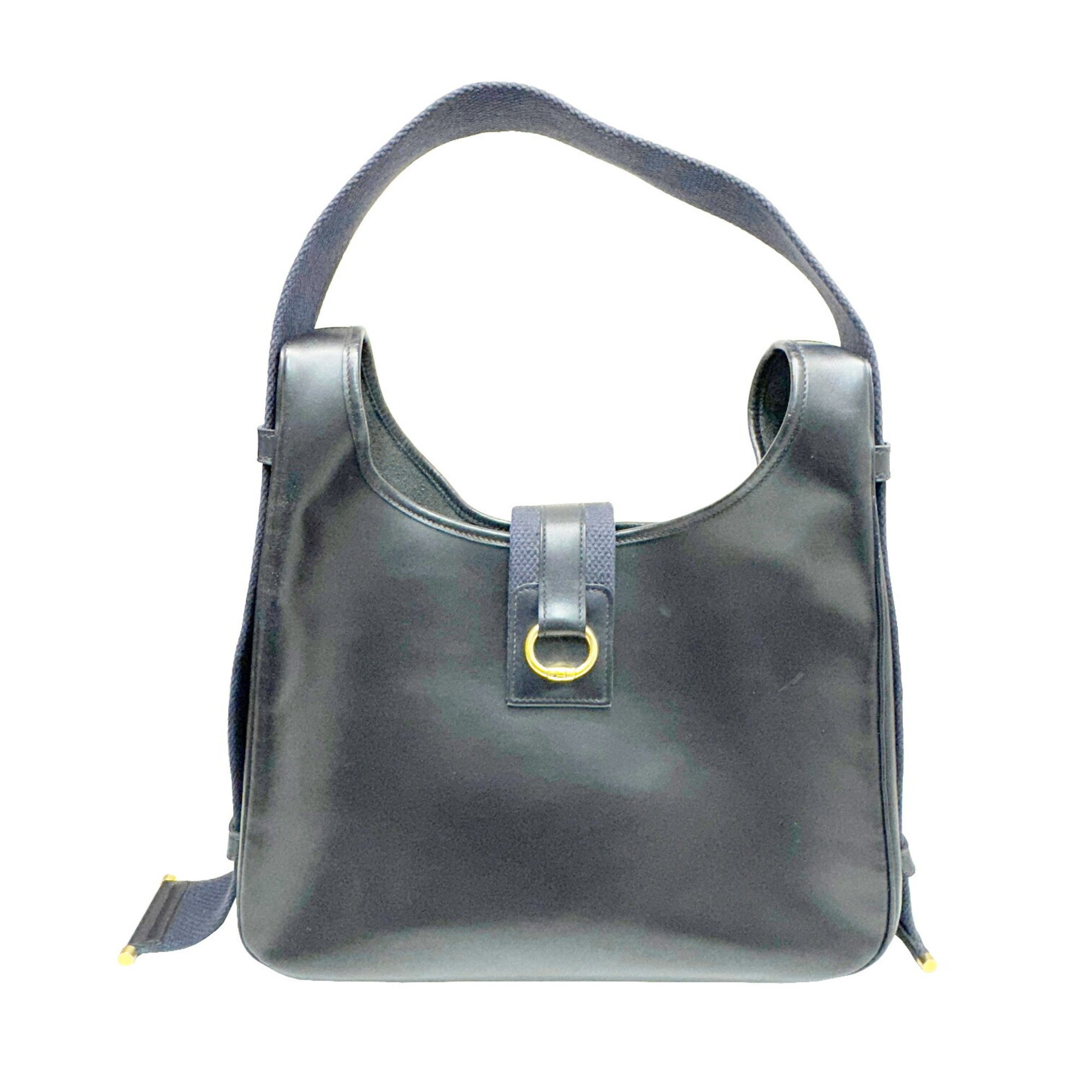 Hermes HERMES Sako Shoulder Bag Box Calf Navy Women's Men's