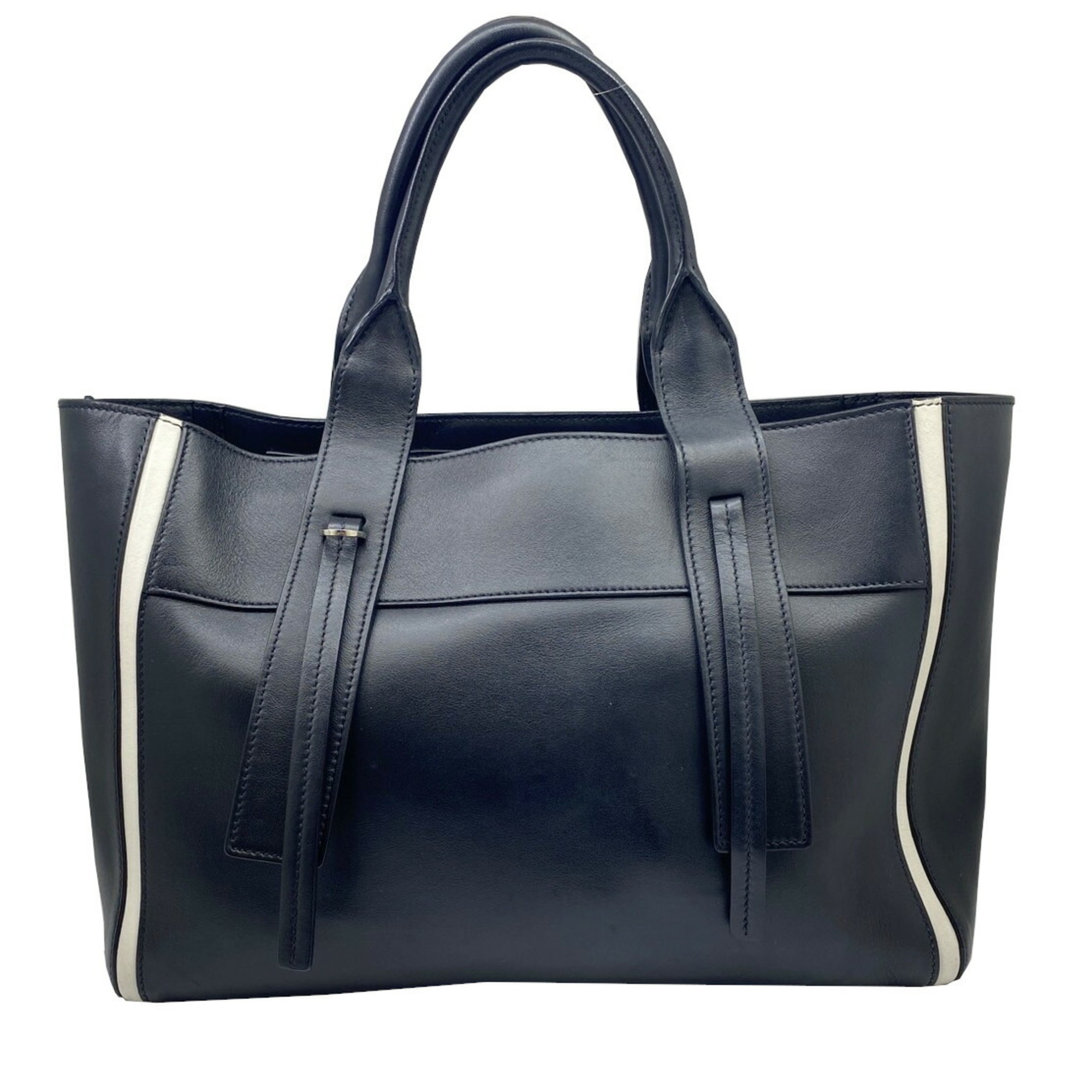 PRADA Prada Uverture Tote Bag Leather Black White 1BG236 Women's Men's