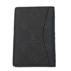 LOUIS VUITON Louis Vuitton Card Case Organizer De Poche Monogram Taurillon Black M69044 RFID