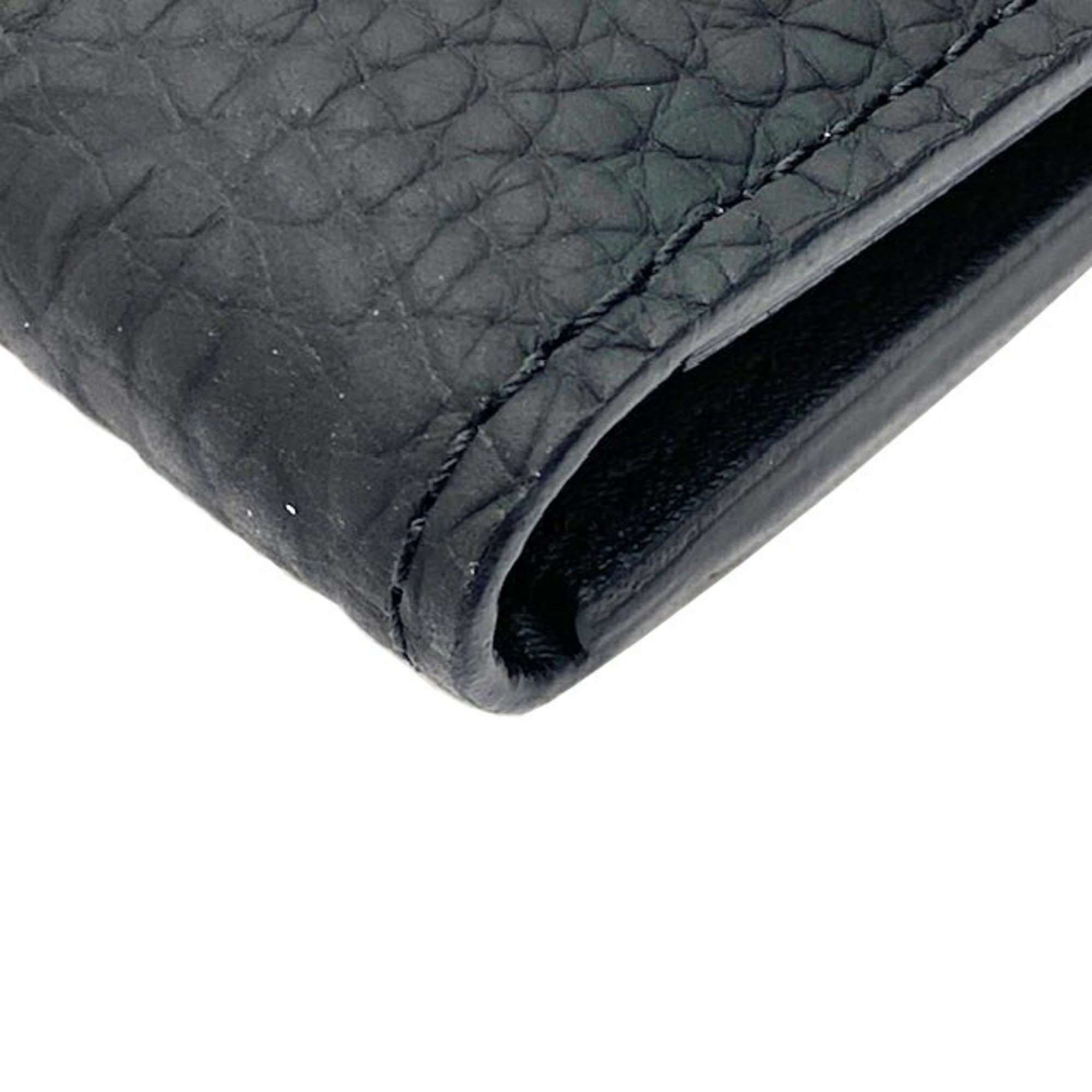 LOUIS VUITON Louis Vuitton Card Case Organizer De Poche Monogram Taurillon Black M69044 RFID