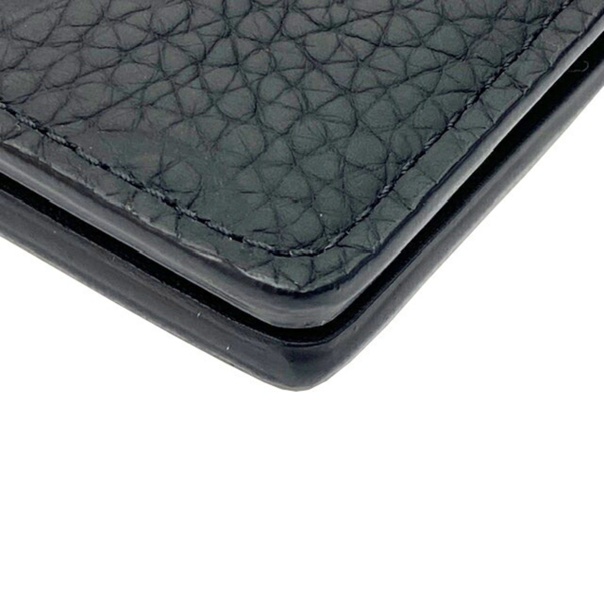 LOUIS VUITON Louis Vuitton Card Case Organizer De Poche Monogram Taurillon Black M69044 RFID