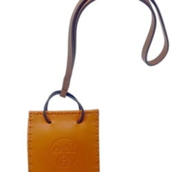 HERMES Hermes Sac Orange Fu Bag Charm Agnès Milo Swift Accessory Women Men Unisex