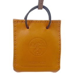 HERMES Hermes Sac Orange Fu Bag Charm Agnès Milo Swift Accessory Women Men Unisex