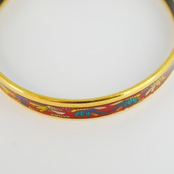 Hermes Bangle, Enamel PM, GP Plating, Cloisonne, Gold, Multicolor, Men's, Women's