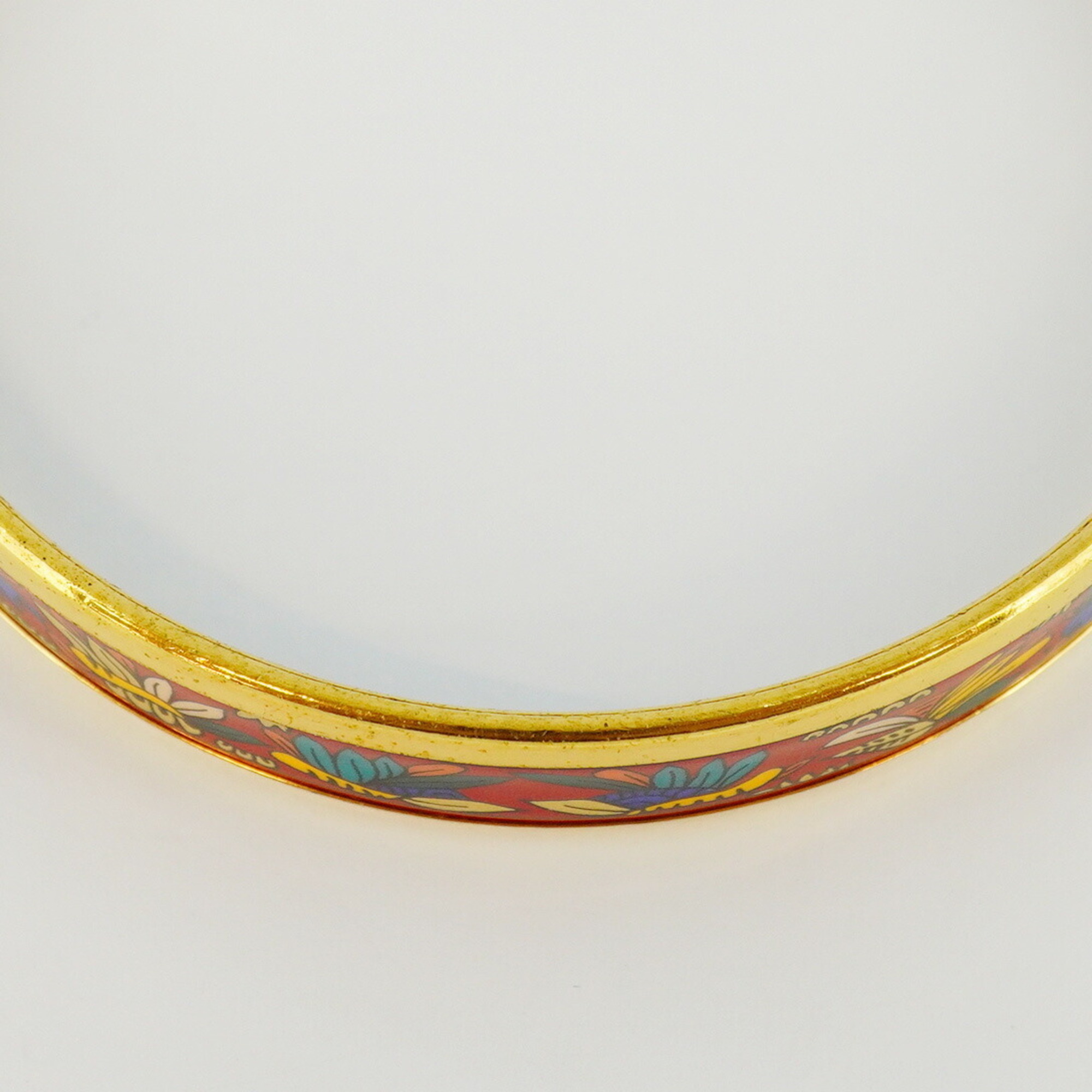 Hermes Bangle, Enamel PM, GP Plating, Cloisonne, Gold, Multicolor, Men's, Women's