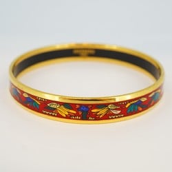 Hermes Bangle, Enamel PM, GP Plating, Cloisonne, Gold, Multicolor, Men's, Women's