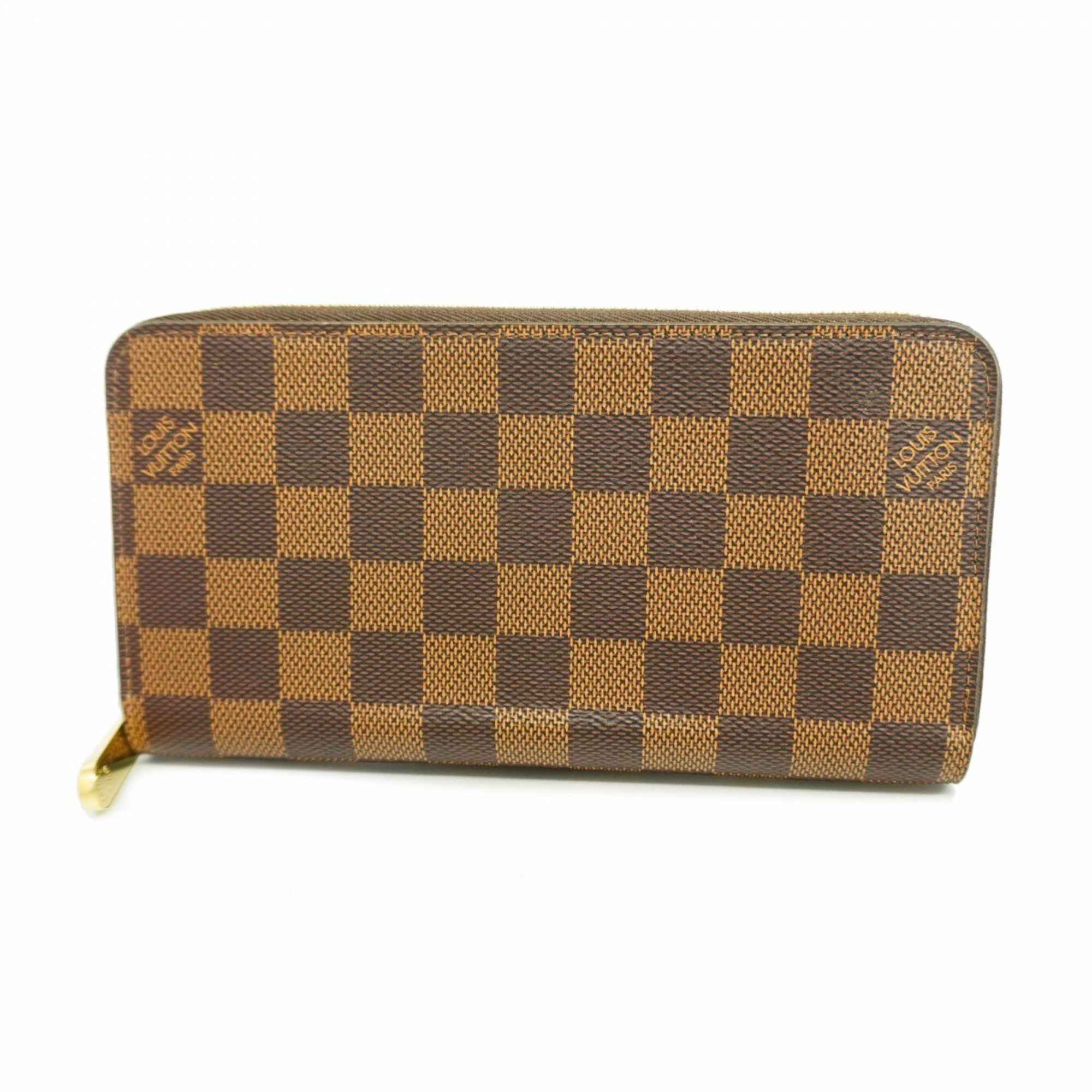 Louis Vuitton Long Wallet Damier Zippy N41661 Ebene Men's Women's