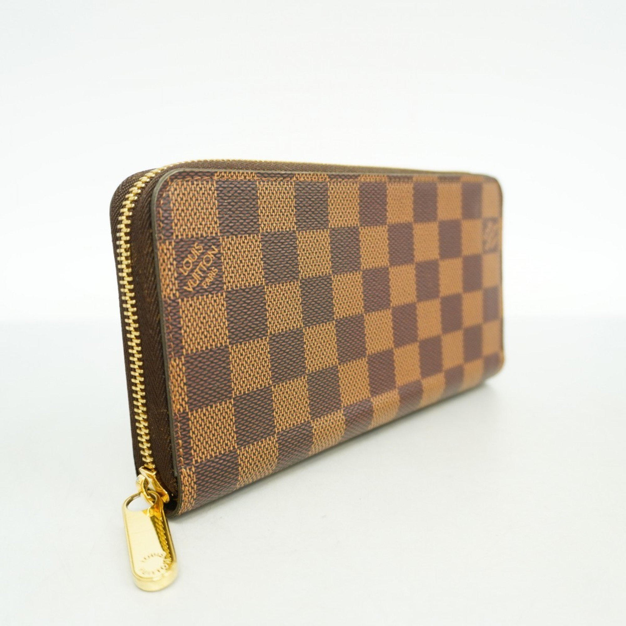 Louis Vuitton Long Wallet Damier Zippy N41661 Ebene Men's Women's