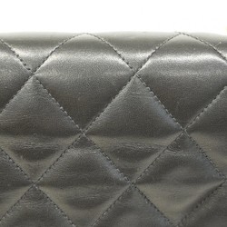 Chanel Shoulder Bag Deca Matelasse Lambskin Black Women's