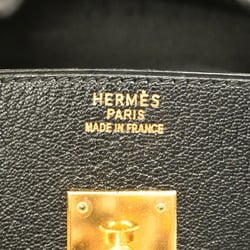 Hermes handbag Birkin 35 Chevre Coromandel black F stamped ladies