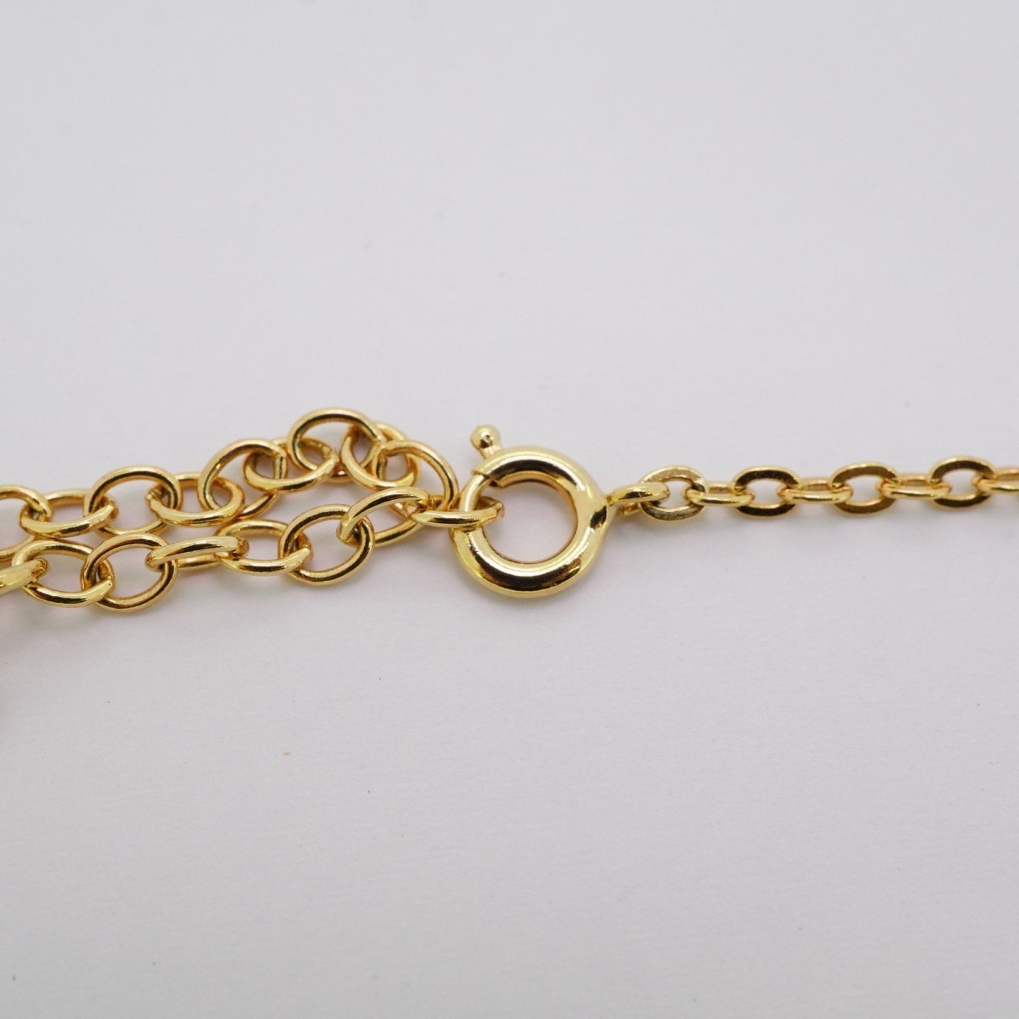 Christian Dior Necklace Oval GP Plated Gold Ladies