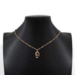 Christian Dior Necklace Oval GP Plated Gold Ladies