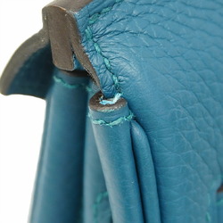 Hermes handbag Birkin 30 Verso Togo Vert Bosphore Blue Noir U stamp ladies