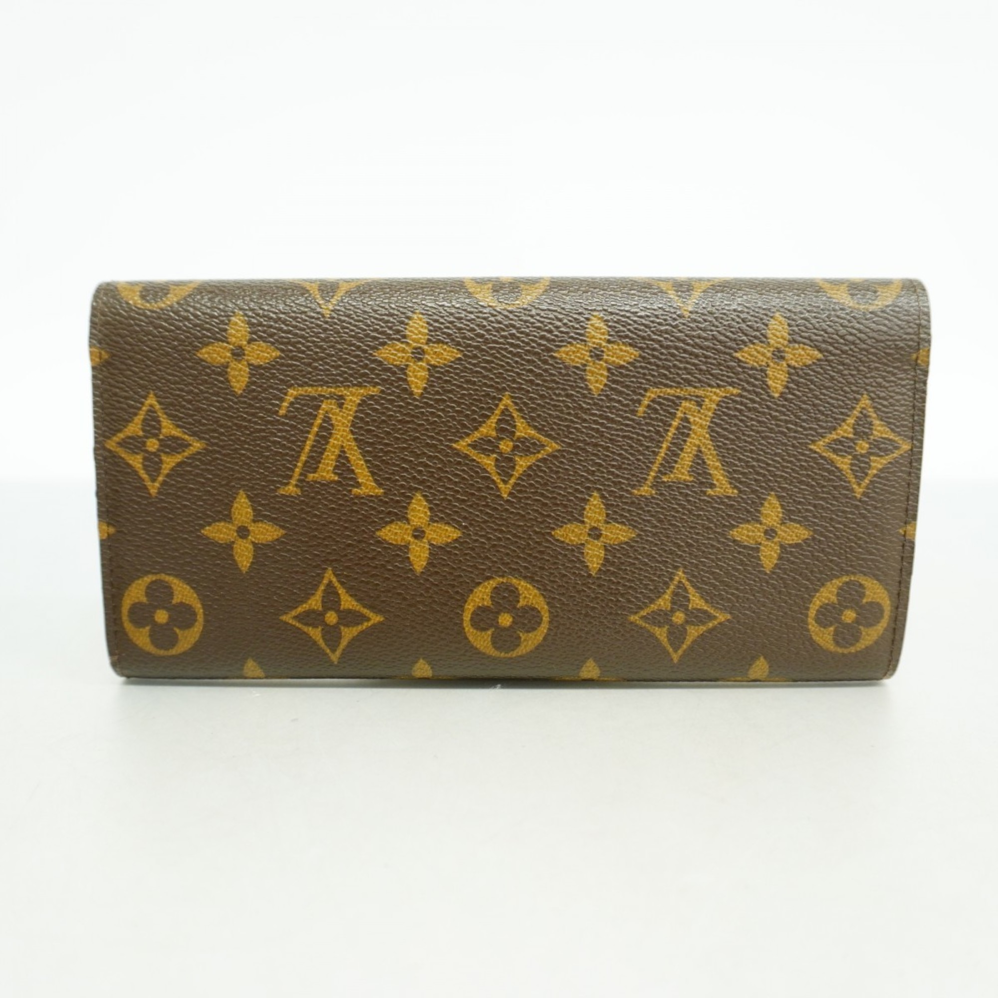 Louis Vuitton Long Wallet Monogram Portefeuille Emily M60136 Rouge Ladies