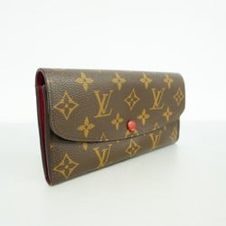 Louis Vuitton Long Wallet Monogram Portefeuille Emily M60136 Rouge Ladies