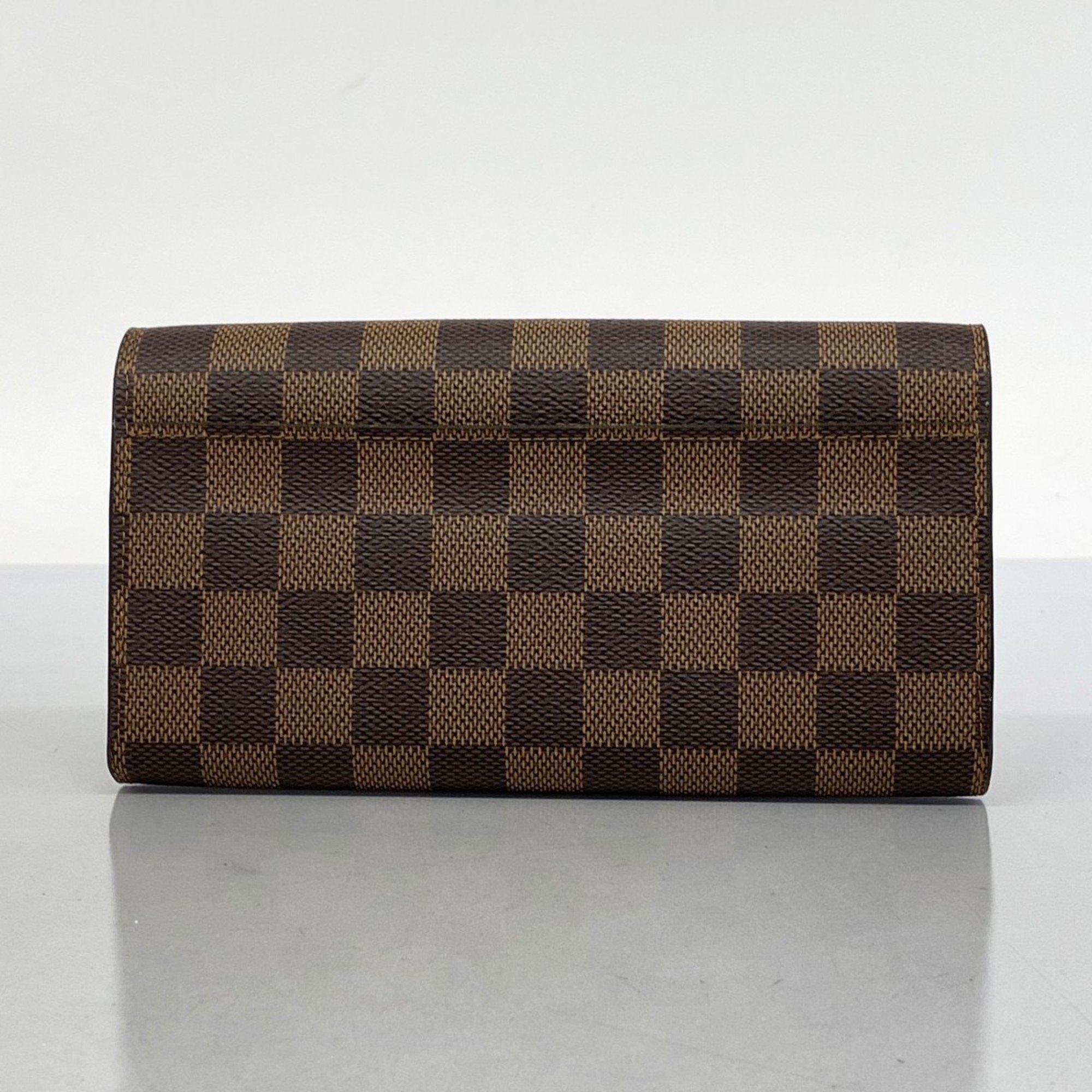 Louis Vuitton Long Wallet Damier Portefeuille Sarah N63209 Ebene Ladies