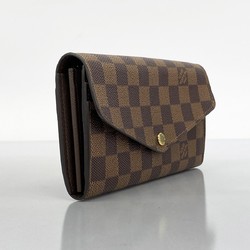 Louis Vuitton Long Wallet Damier Portefeuille Sarah N63209 Ebene Ladies