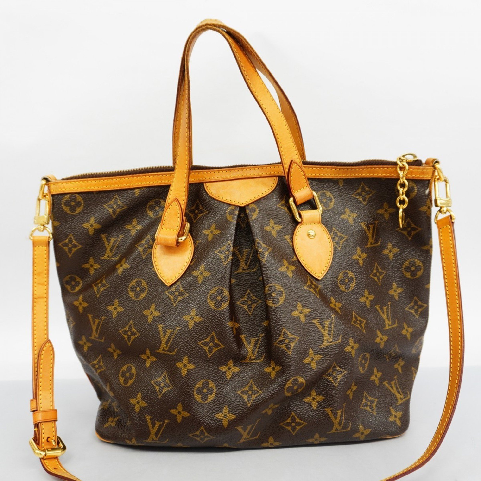 Louis Vuitton Handbag Monogram Palermo PM M40145 Brown Ladies