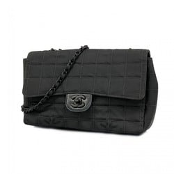 Chanel Shoulder Bag New Travel Nylon Black Ladies