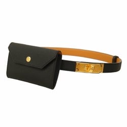 Hermes Belt Kelly Pocket Veau Epsom Black W Stamp Ladies