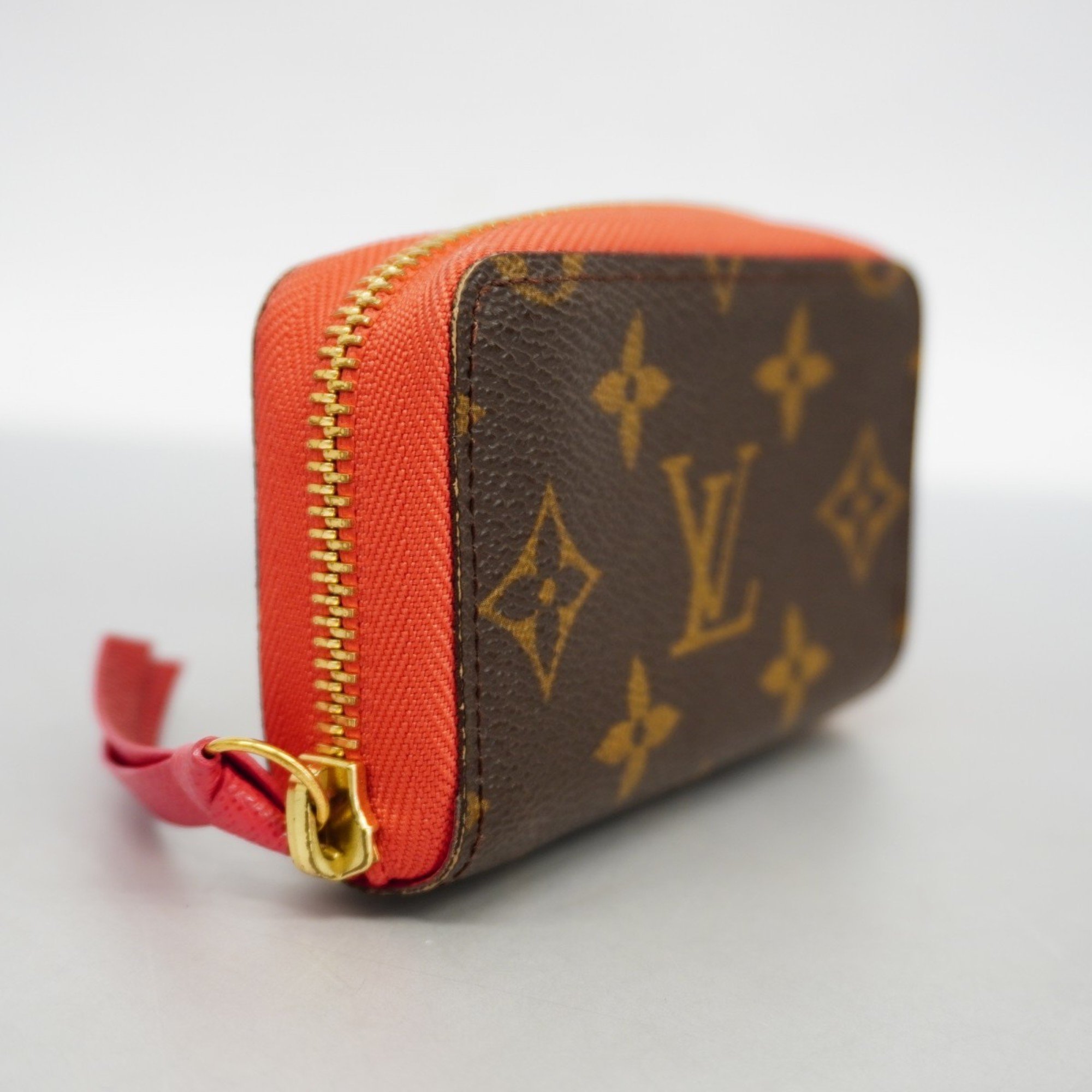 Louis Vuitton Business Card Holder/Card Case Monogram Multicart M61540 Brown Poppy Petal Ladies