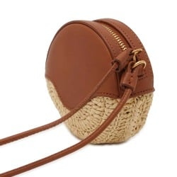 Saint Laurent Pochette Cassandra Leather Raffia 685917 SAINT LAURENT PARIS Shoulder Bag Pouch