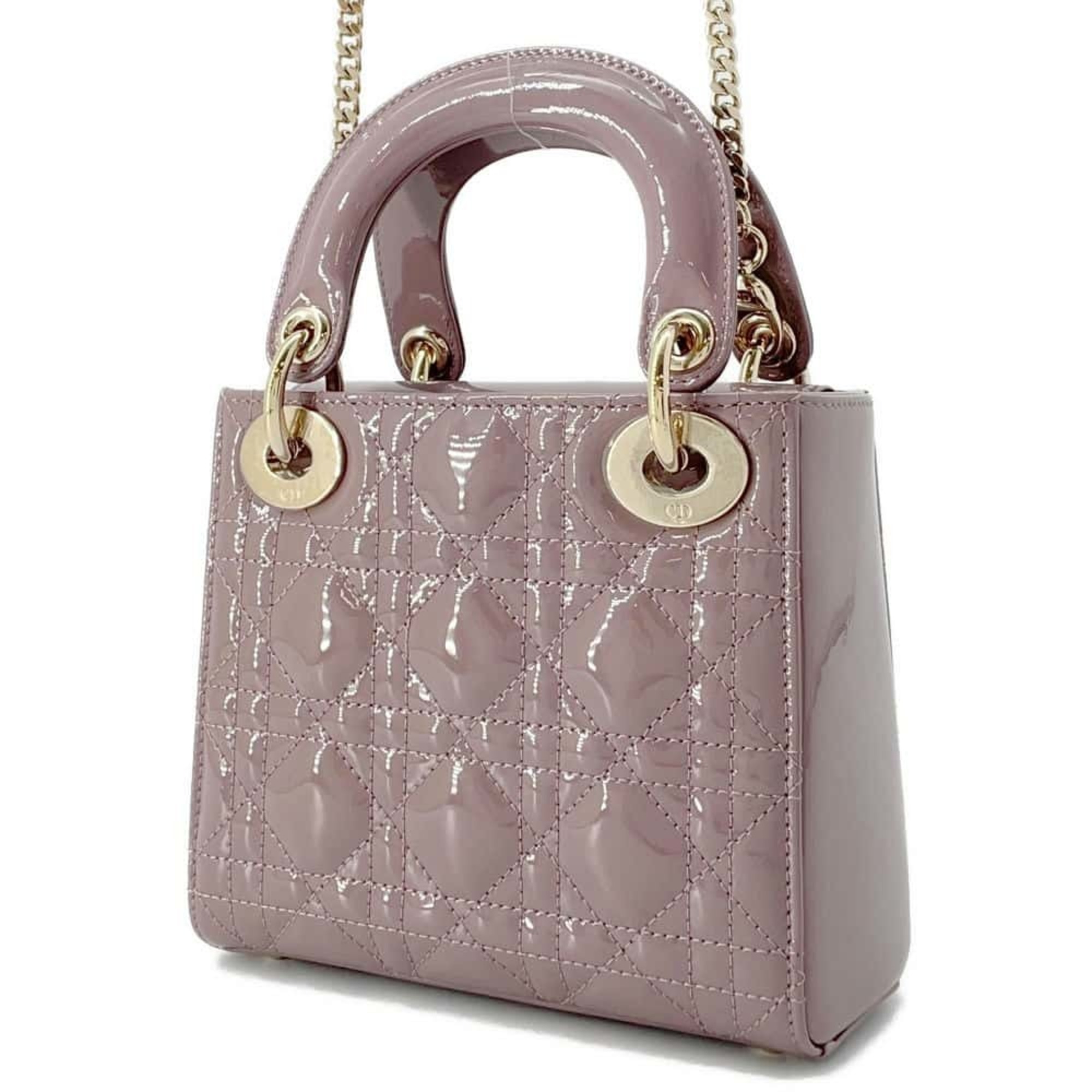 Christian Dior handbag Lady Cannage patent M0505OWCB 2way