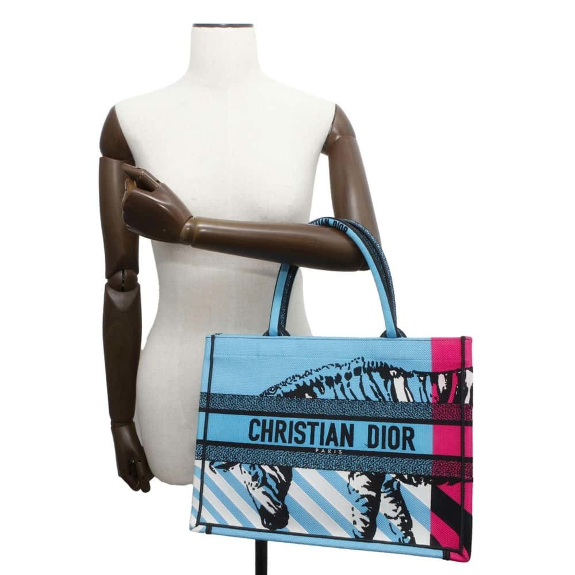 Christian Dior Tote Bag Book D-Jungle Pop Medium Canvas Sale Item