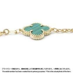 Van Cleef & Arpels Bracelet Alhambra 5 Motif Malachite Diamond 24P 0.96ct K18YG VCARD35500