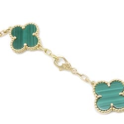 Van Cleef & Arpels Bracelet Alhambra 5 Motif Malachite Diamond 24P 0.96ct K18YG VCARD35500