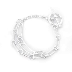 Hermes Bracelet Chaine d'Ancre Punk SV925 Silver Size ST HERMES