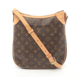 Louis Vuitton Odeon PM Shoulder Bag, Coated Canvas, Leather, Monogram, Women's, Brown, M56390