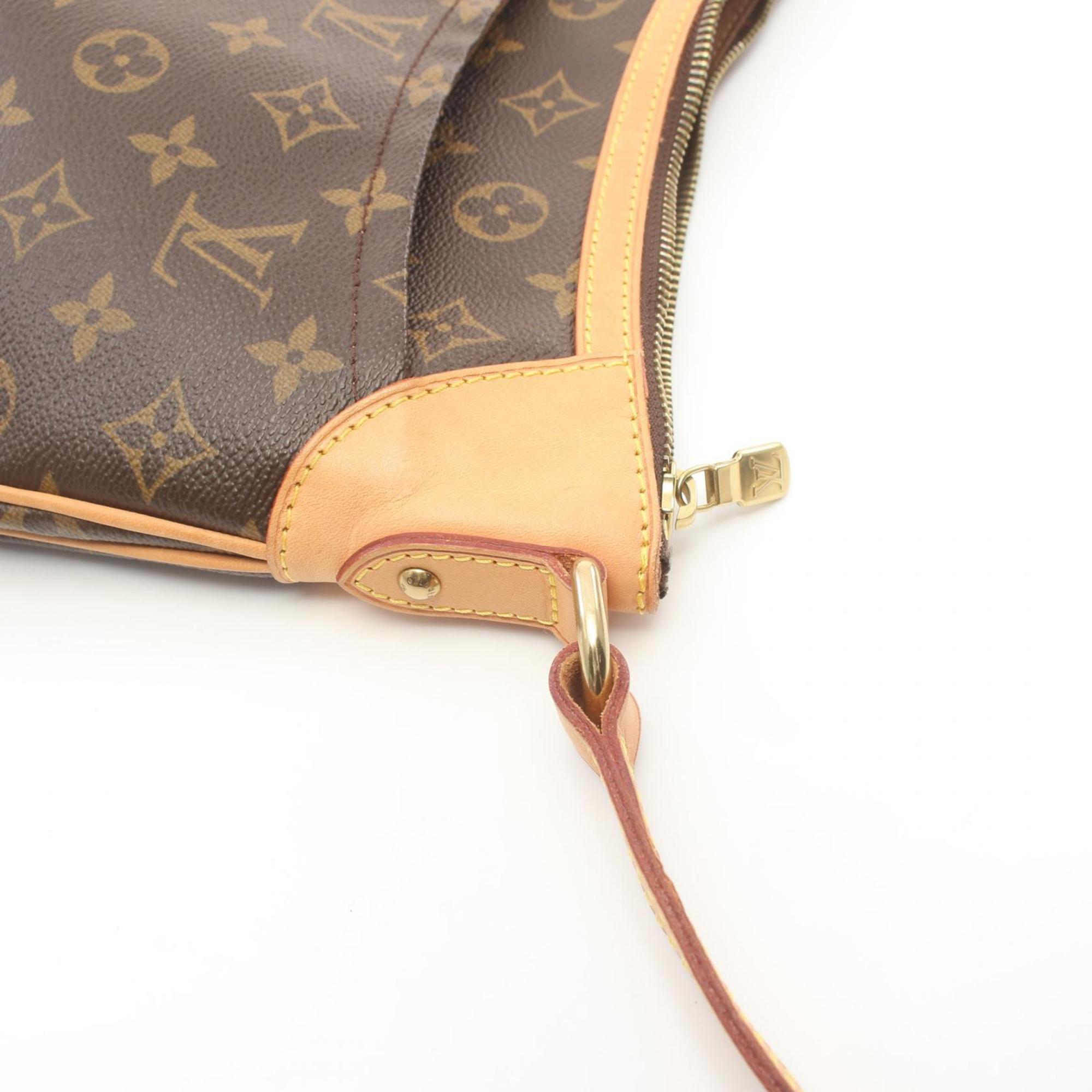 Louis Vuitton Odeon PM Shoulder Bag, Coated Canvas, Leather, Monogram, Women's, Brown, M56390