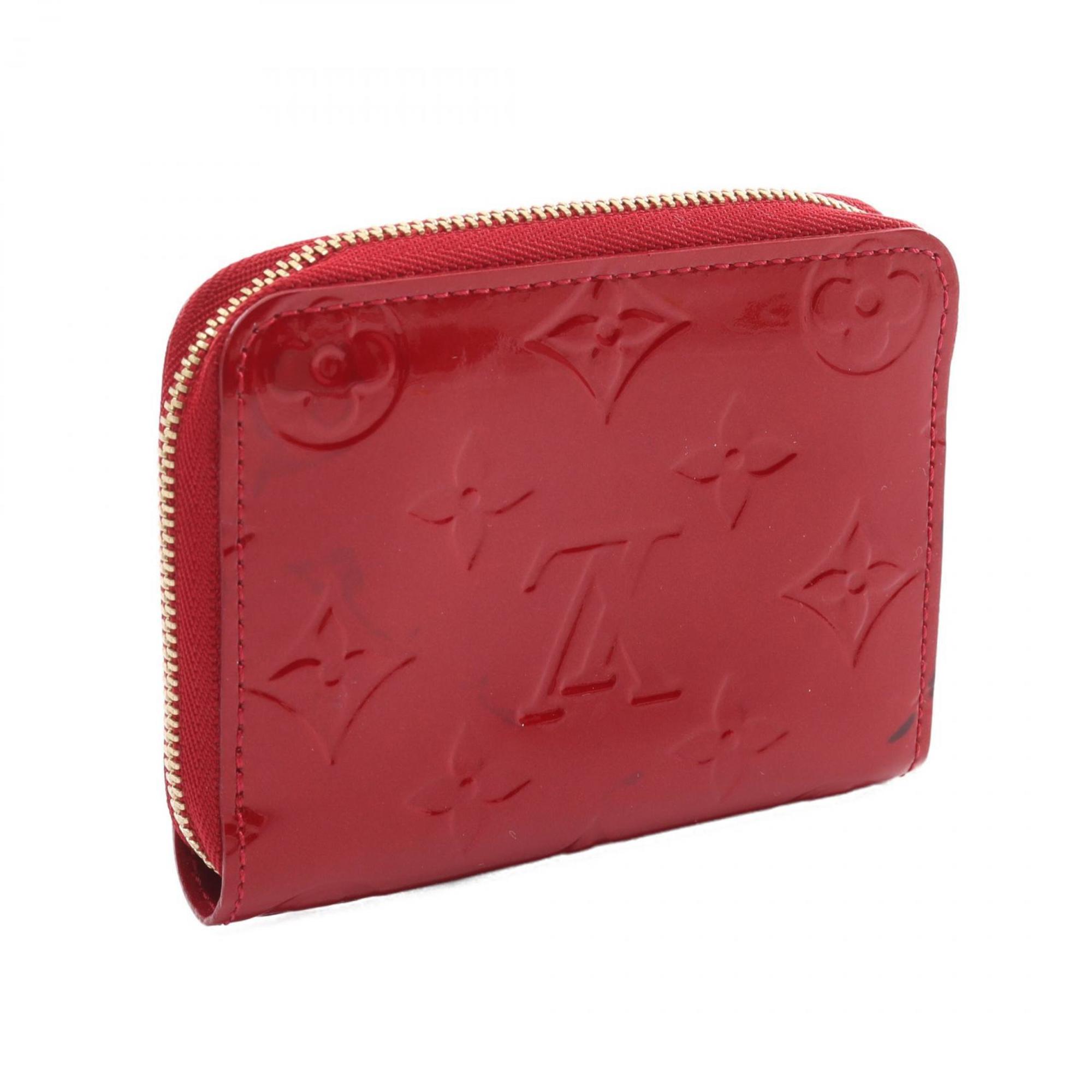 Louis Vuitton LOUIS VUITTON Zipper Coin Purse Wallet/Coin Case Wallet Leather Vernis Women's Red M93608