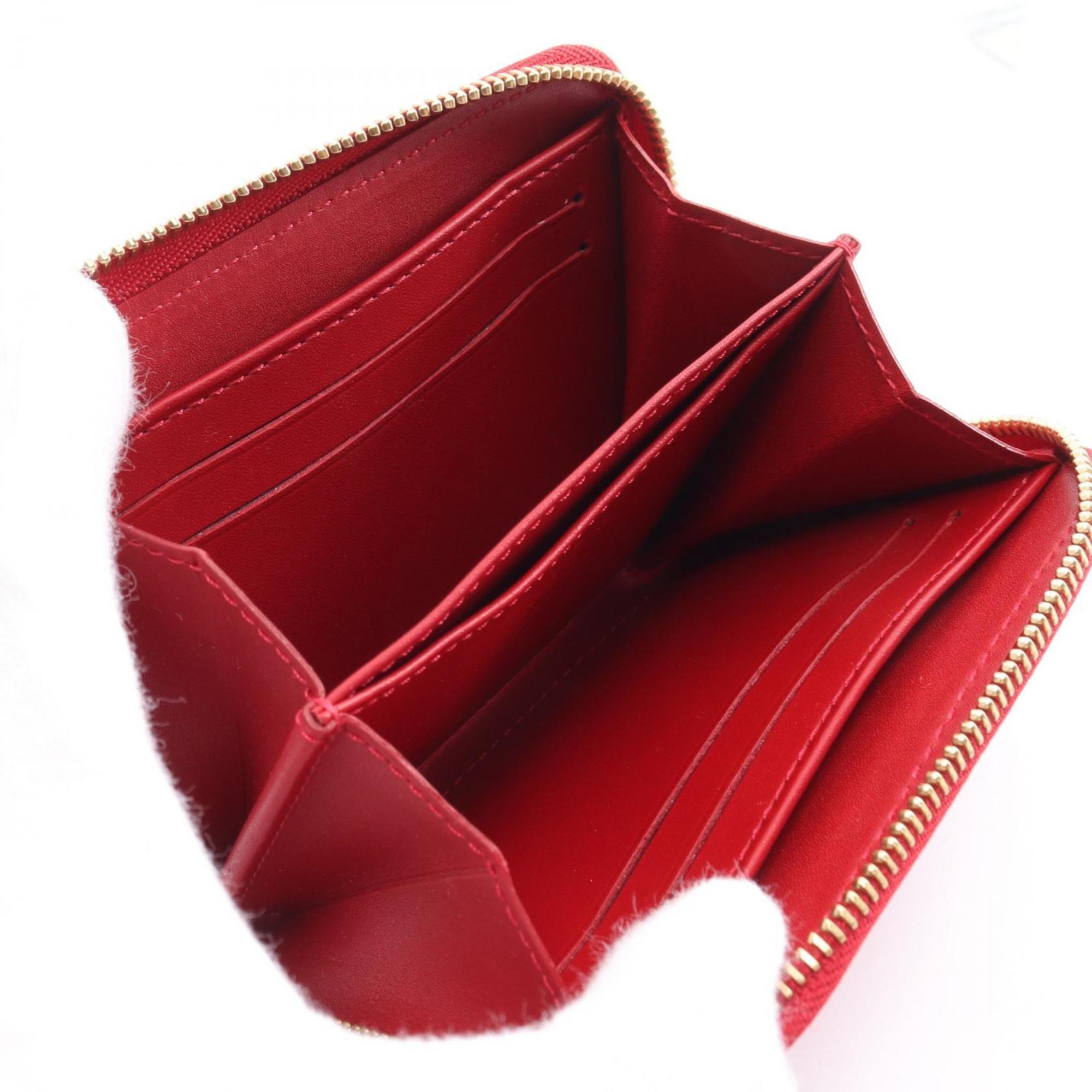 Louis Vuitton LOUIS VUITTON Zipper Coin Purse Wallet/Coin Case Wallet Leather Vernis Women's Red M93608