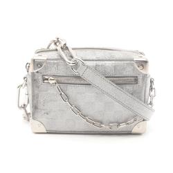 LOUIS VUITTON Soft Trunk Shoulder Bag Leather Women's Silver M59726