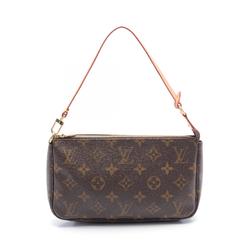 Louis Vuitton LOUIS VUITTON Pochette Accessoires Handbag Bag Coated Canvas Leather Monogram Women's Brown M51980