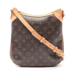 Louis Vuitton Odeon PM Shoulder Bag, Coated Canvas, Leather, Monogram, Women's, Brown, M56390