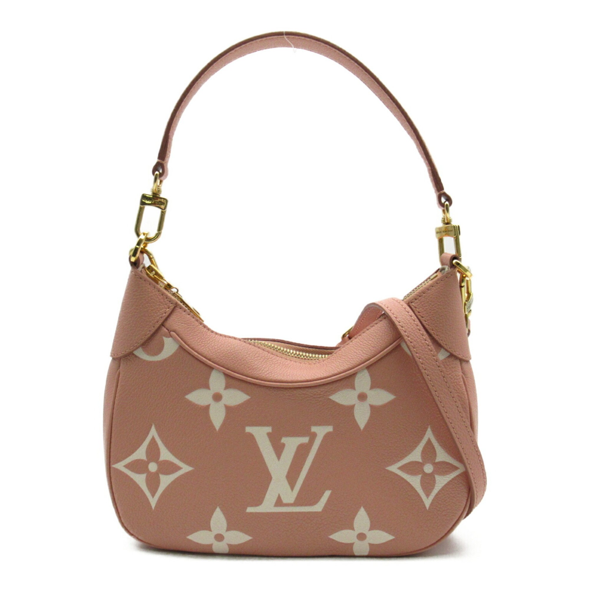 Louis Vuitton Bagatelle NM 2way Shoulder Bag Leather Monogram Empreinte Women's Pink M46113