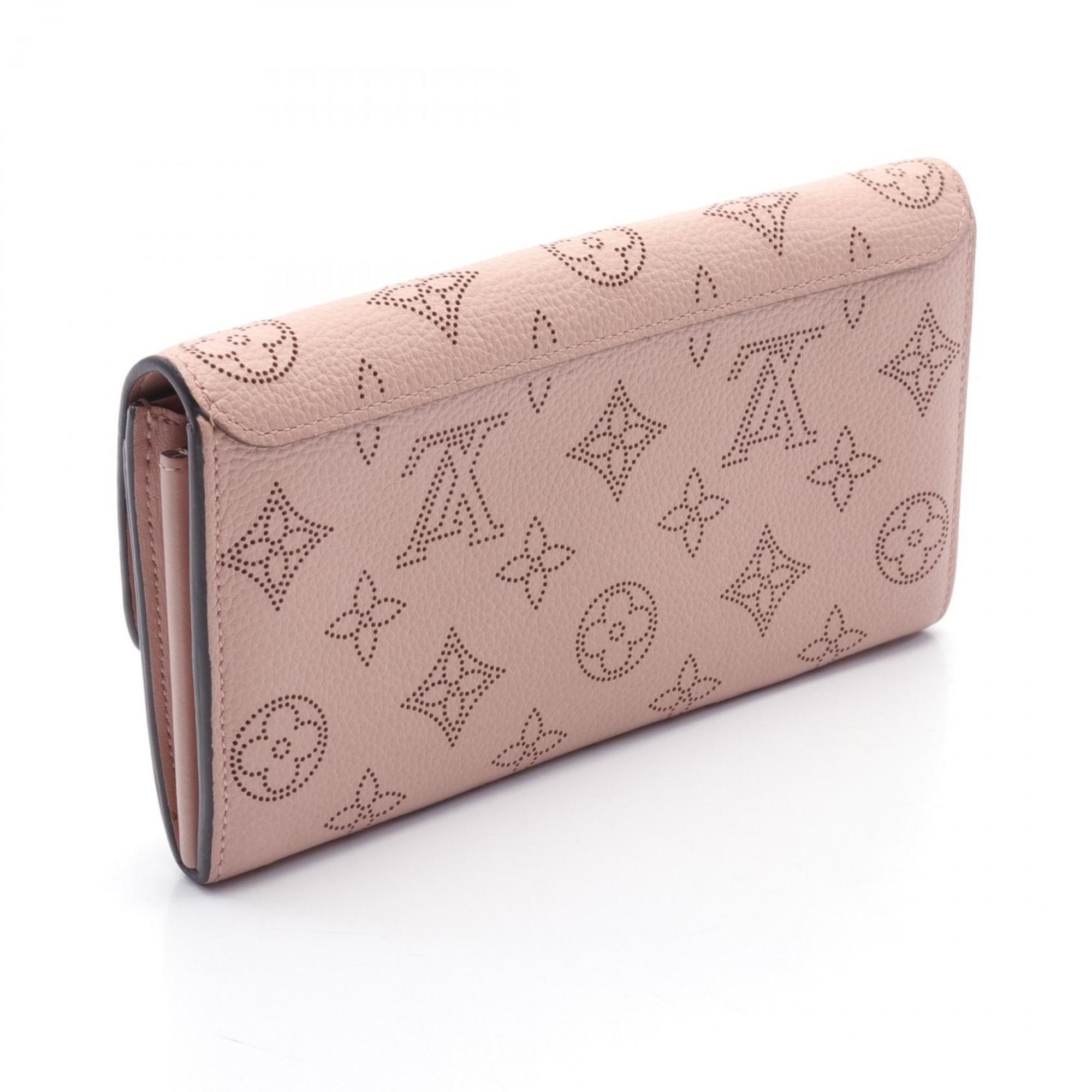 Louis Vuitton LOUIS VUITTON Portefeuille Iris Monogram Mahina Magnolia Bi-fold Long Wallet Leather Women's Pink M60145