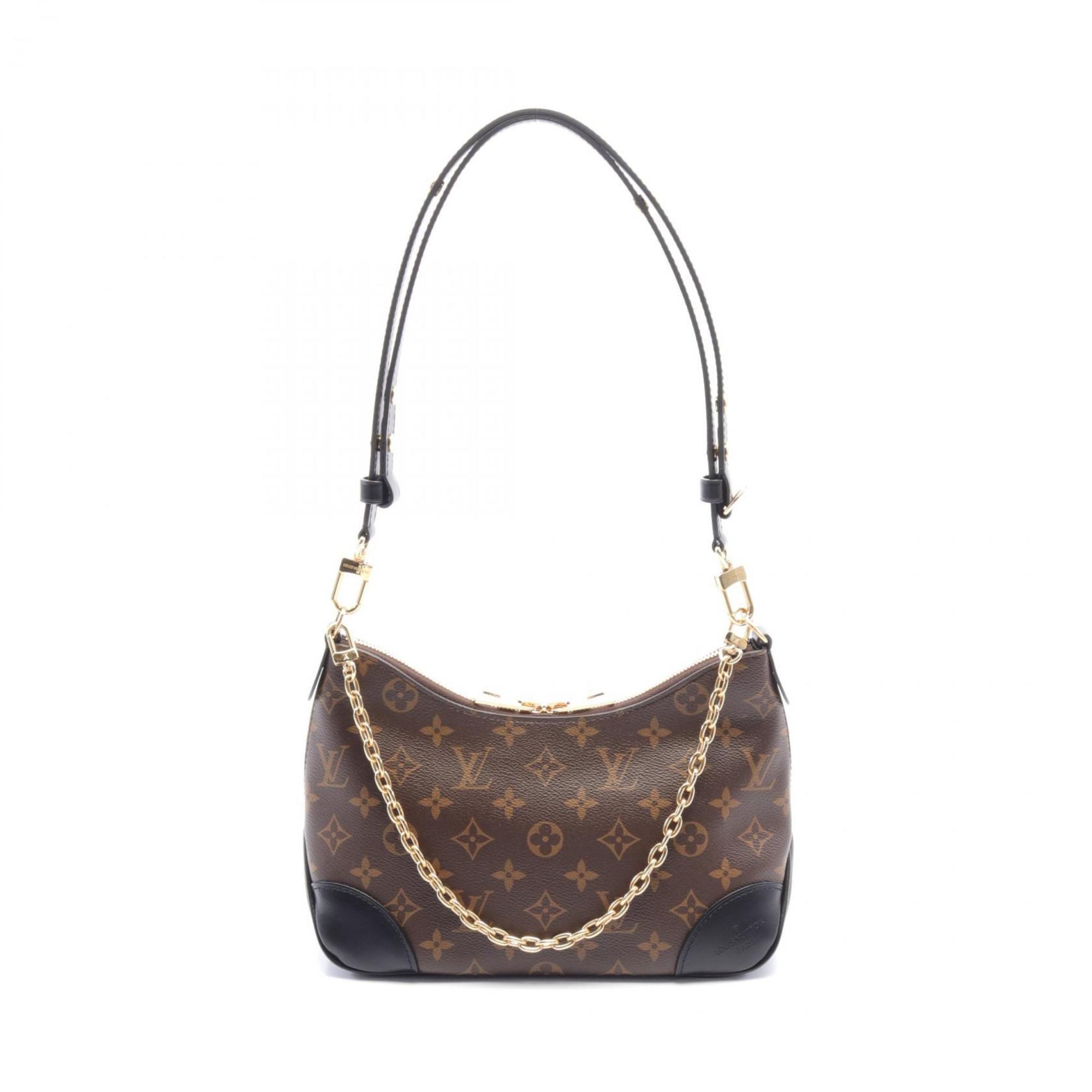 Louis Vuitton Boulogne NM Handbag Bag Coated Canvas Leather Monogram Women's Brown Black M45831