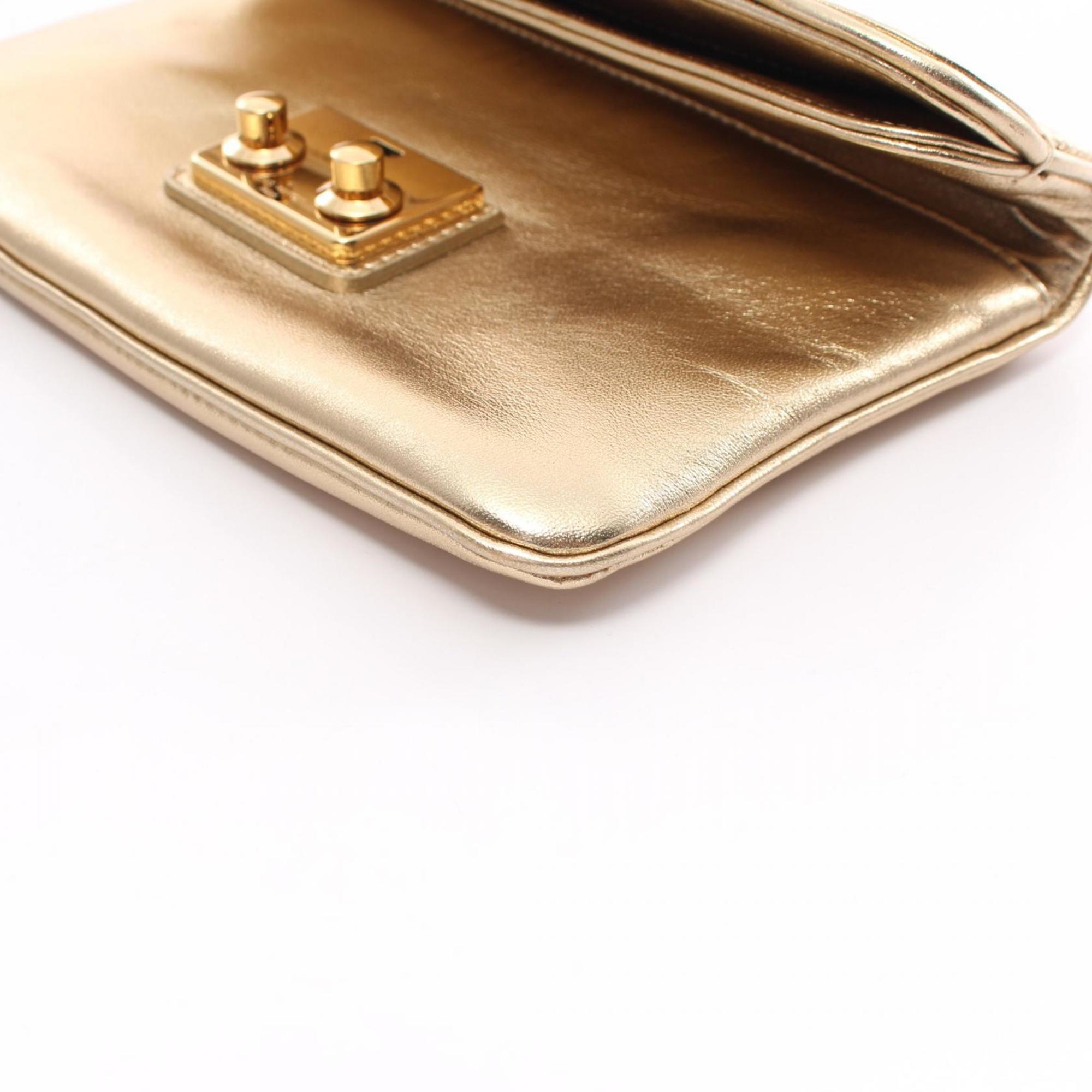 LOUIS VUITTON Clutch Sofia Coppola Second Bag Leather Women's Gold M95861