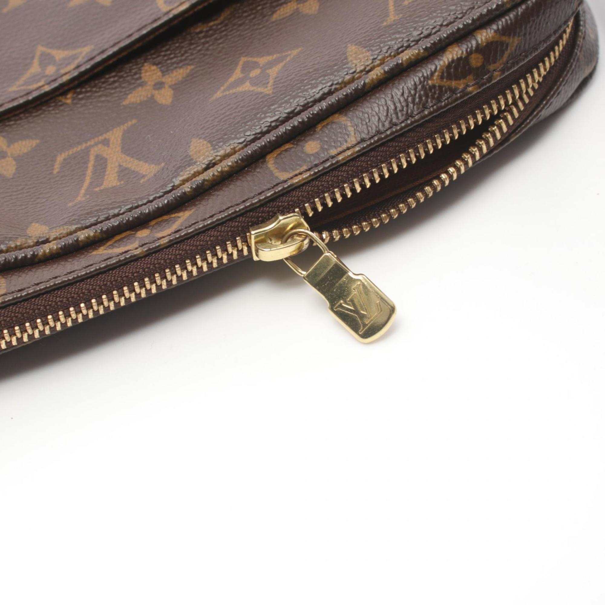 Louis Vuitton Trotter Bobur Shoulder Bag, Coated Canvas, Leather, Monogram, Men's, Women's, Brown, M97037