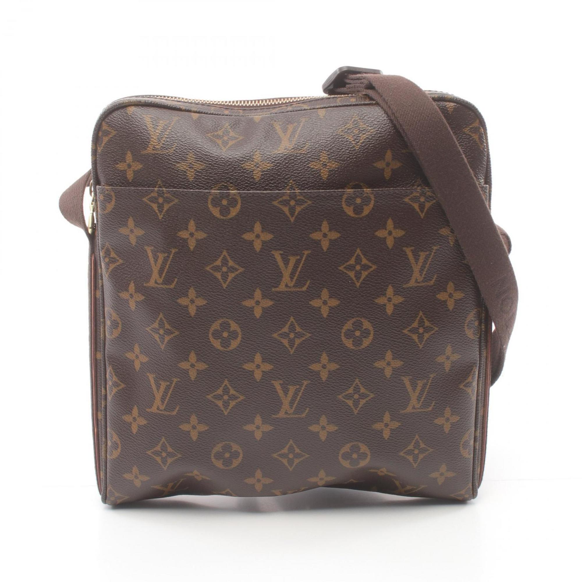 Louis Vuitton Trotter Bobur Shoulder Bag, Coated Canvas, Leather, Monogram, Men's, Women's, Brown, M97037