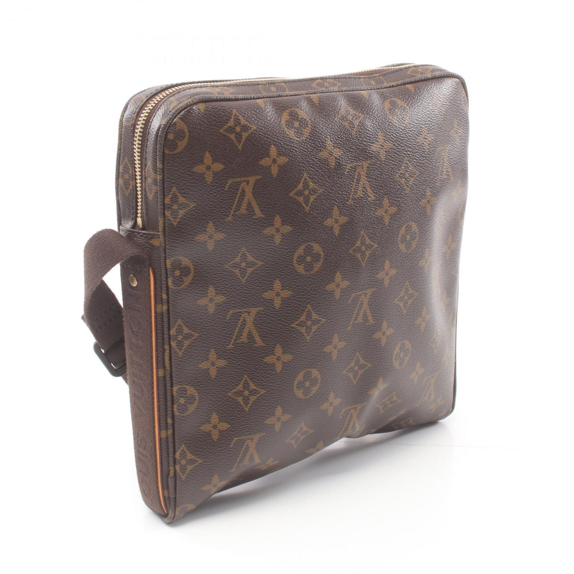 Louis Vuitton Trotter Bobur Shoulder Bag, Coated Canvas, Leather, Monogram, Men's, Women's, Brown, M97037