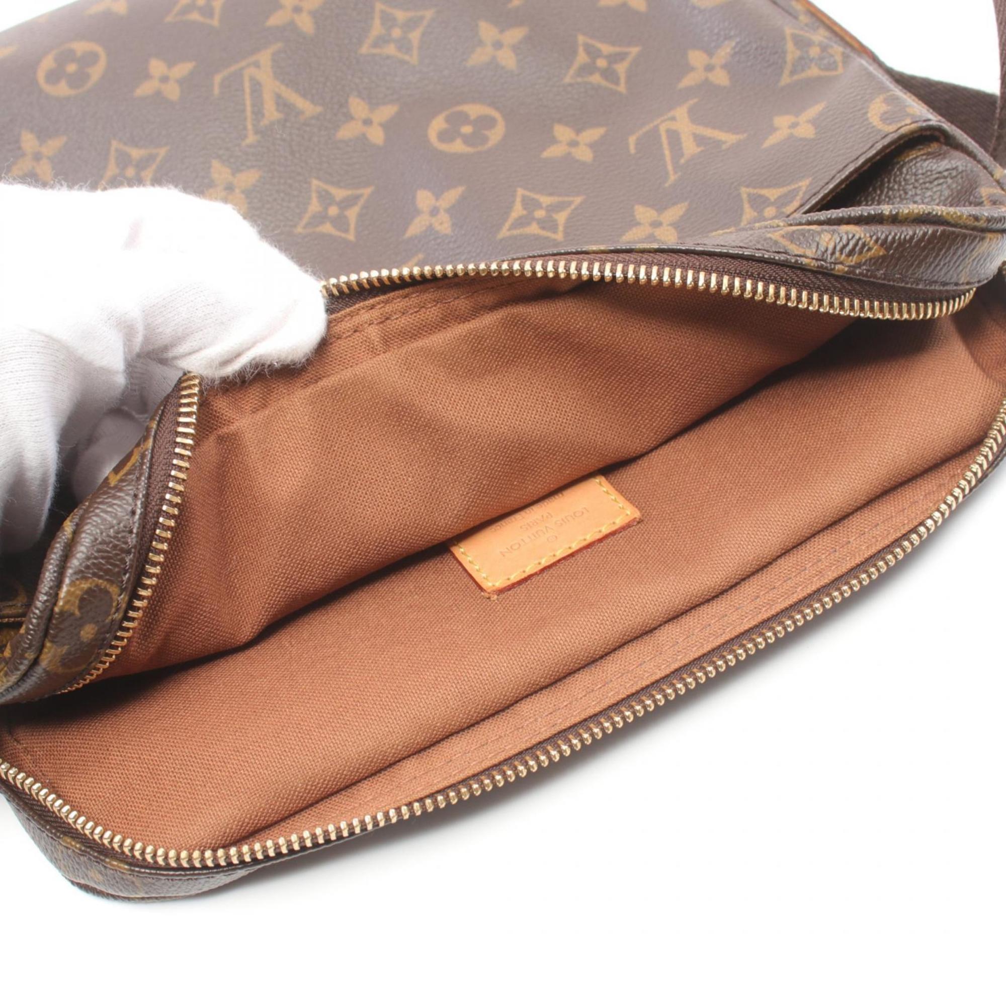 Louis Vuitton Trotter Bobur Shoulder Bag, Coated Canvas, Leather, Monogram, Men's, Women's, Brown, M97037