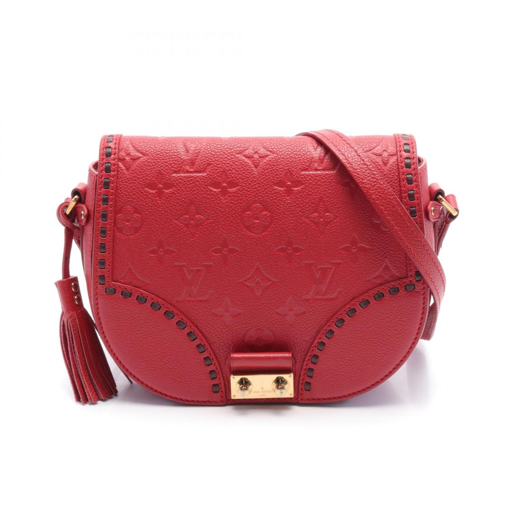 Louis Vuitton Juno Monogram Empreinte Cerise Shoulder Bag Leather Women's Red M43144